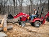 John Moore  working with his Massey Ferguson GC1725.