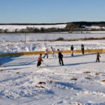 While the rink David Brown built on his farm is, he says, “a miniature model,” family, friends and neighbors have all enjoyed it in a big way.