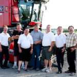 The Frasers with staff from Equipments Seguin & Freres: (left to right) Sylvio Seguin, David Fraser, Michel Seguin, Rodney Fraser, Ben Lalonde, Mark Sequin, Jen Pierre Campeau