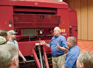 Dean Morrell, product marketing manager, Hay and Forage for Massey Ferguson, leads a training session at the 2013 National Training Event. Dealers and AGCO corporate personnel attended the four-day event for a series of workshops covering a variety of topics, such as equipment innovations and the future of agriculture.