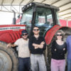 Nahar, who is in charge of potatoes at Kibbutz Nirim (second from left), with Omer Glili (far left), a part-time farm worker when he’s not working on his Ph.D.; Ofra Razz, who is in charge of Nirim’s pest management; and Ohad Gotshtat, Nirim farm manager.